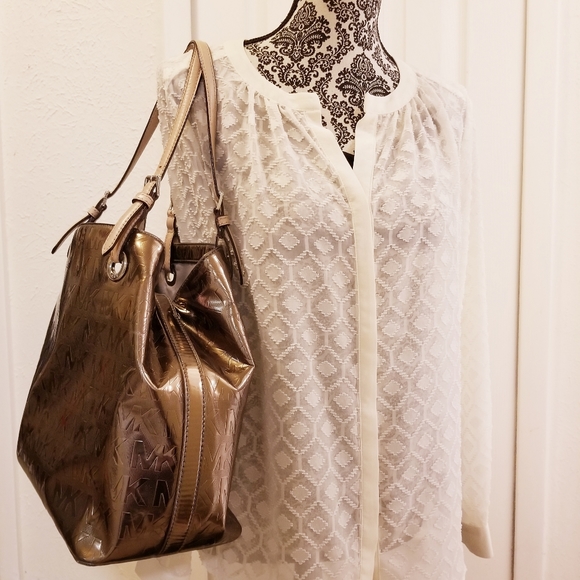 Michael Kors, Jet Set, Mirror Metallic, Brown/ Coc - Picture 11 of 16